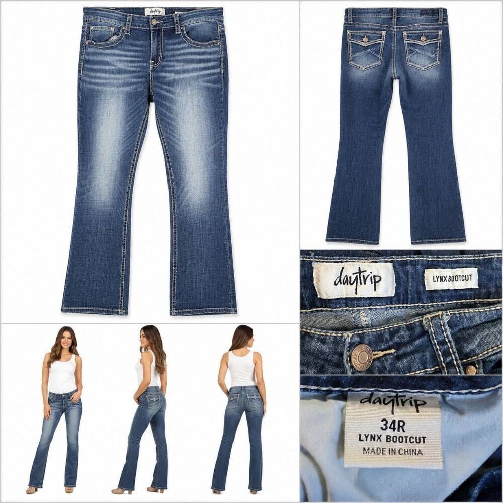Daytrip Lynx Bootcut Jeans Women's 34R Medium Wash